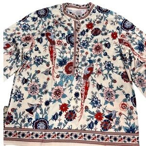 VGUC Oriental print tunic XXL  203W